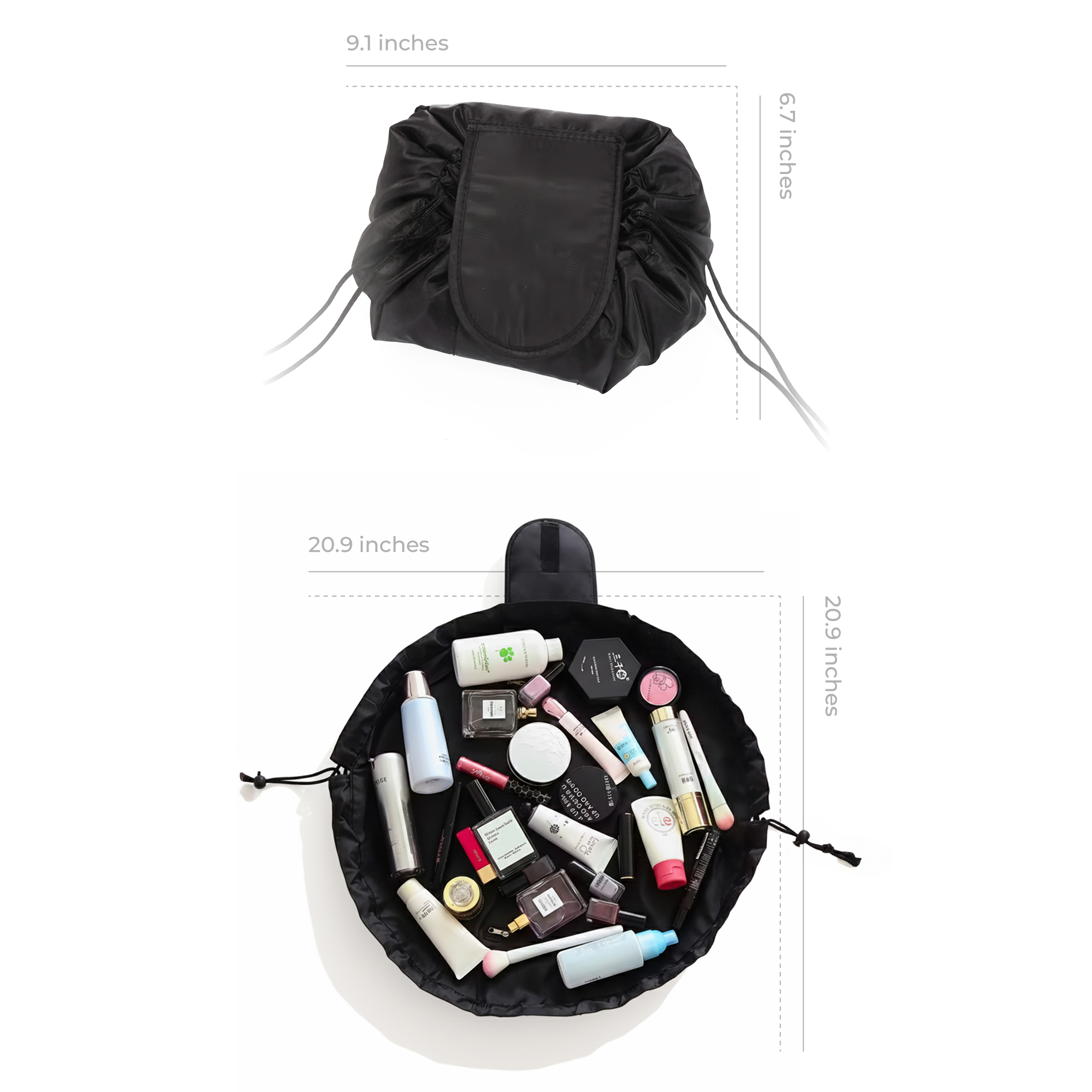 Bundly™ Drawstring Makeup Bag | Say Goodbye to Messy Makeup in Seconds